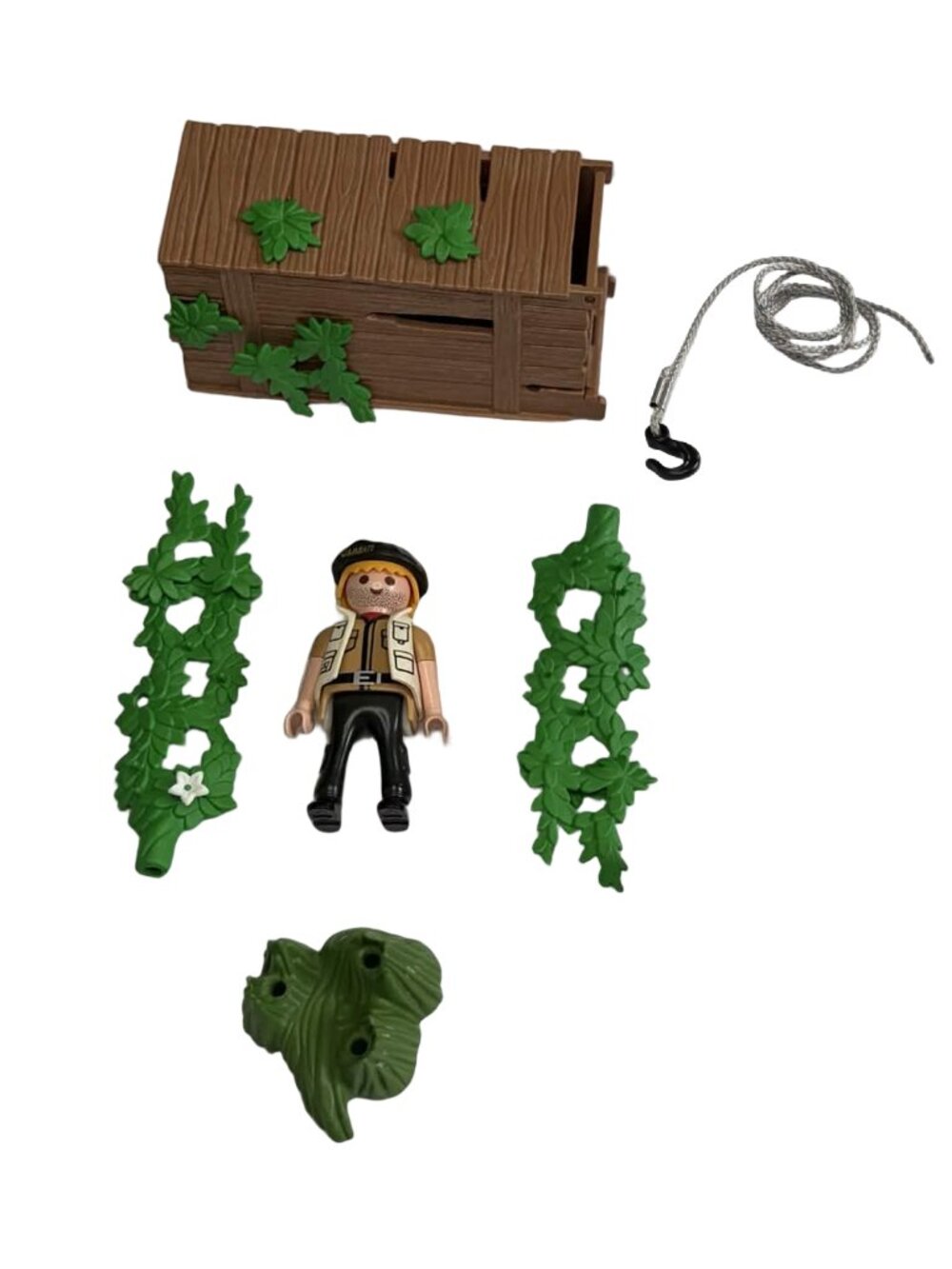 Playmobil Safari Lot Crate 4833 Ranger Figure 4832 Vines Jungle Accessories